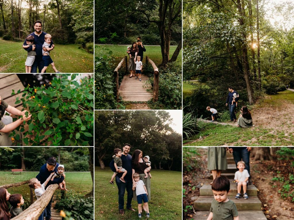 collage of family images taken at Valley Garden Park