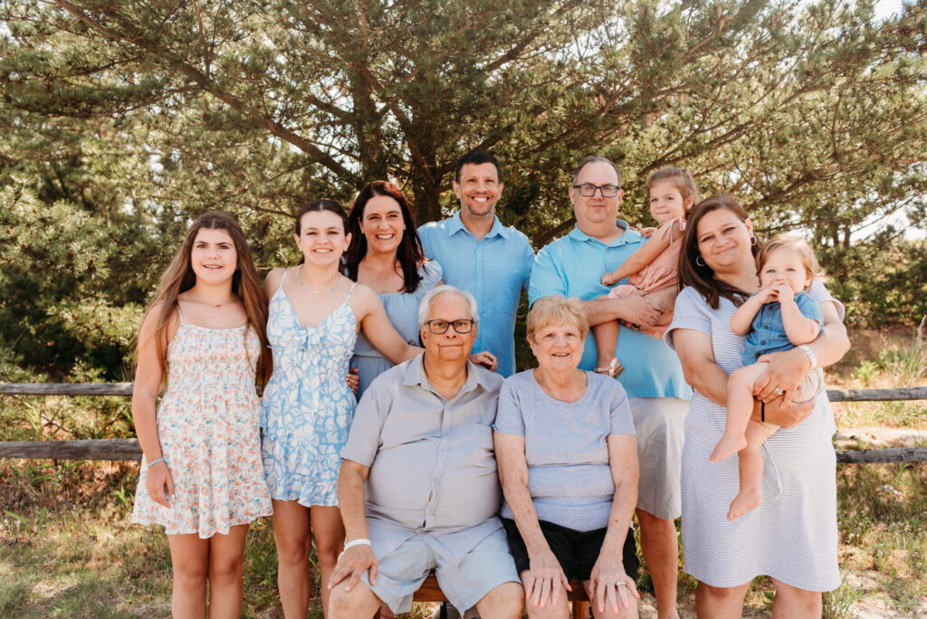 Classic group portrait of family during extended family photos